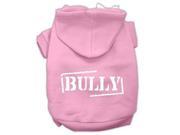 Bully Screen Printed Pet Hoodies Light Pink Size XL 16