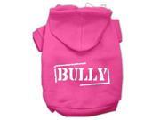 Bully Screen Printed Pet Hoodies Bright Pink Size XS 8