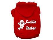 Cookie Taster Screen Print Pet Hoodies Red Size Med 12