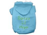 Santa s Lil Helper Screen Print Pet Hoodies Baby Blue Size Med 12
