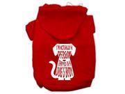 Trapped Screen Print Pet Hoodies Red Size Sm 10