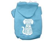 Trapped Screen Print Pet Hoodies Baby Blue Size XXL 18