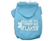 All my friends are Flakes Screen Print Pet Hoodies Baby Blue Size XXXL 20