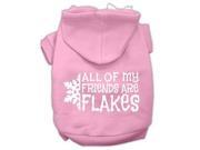 All my friends are Flakes Screen Print Pet Hoodies Light Pink Size XXXL 20