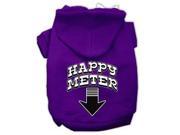 Happy Meter Screen Printed Dog Pet Hoodies Purple Size XS 8