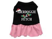 Mirage Pet Products 57 43 XXLBKPK Aberdoggie Christmas Screen Print Dress Black with Pink XXL 18