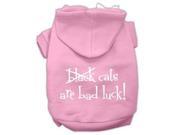Black Cats are Bad Luck Screen Print Pet Hoodies Light Pink Size XL 16