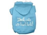 Black Cats are Bad Luck Screen Print Pet Hoodies Baby Blue Size XXL 18