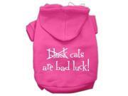 Black Cats are Bad Luck Screen Print Pet Hoodies Bright Pink Size XXL 18
