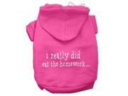 I really did eat the Homework Screen Print Pet Hoodies Bright Pink Size M (12) I really did eat the Homework Screen Print Pet Hoodies Bright Pink Size M (12)
