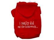 I really did eat the Homework Screen Print Pet Hoodies Red Size M 12