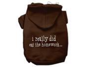 I really did eat the Homework Screen Print Pet Hoodies Brown Size S 10