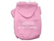 I really did eat the Homework Screen Print Pet Hoodies Light Pink Size XL 16