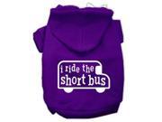 I ride the short bus Screen Print Pet Hoodies Purple Size L 14