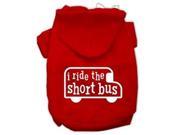 I ride the short bus Screen Print Pet Hoodies Red Size L 14