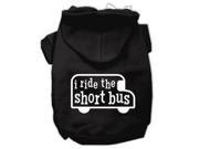 I ride the short bus Screen Print Pet Hoodies Black Size S 10