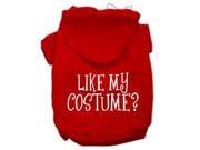 Like my costume? Screen Print Pet Hoodies Red Size M 12