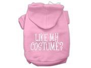 Like my costume? Screen Print Pet Hoodies Light Pink Size XXL 18