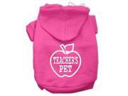 Teachers Pet Screen Print Pet Hoodies Bright Pink Size XS 8