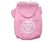 Teachers Pet Screen Print Pet Hoodies Light Pink Size XXL 18