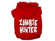 Zombie Hunter Screen Print Pet Hoodies Red Size M 12