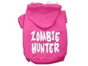 Zombie Hunter Screen Print Pet Hoodies Bright Pink Size XXL 18