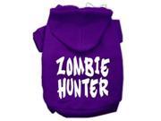 Zombie Hunter Screen Print Pet Hoodies Purple Size XXXL 20