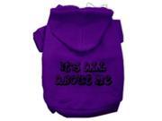 It s All About Me Screen Print Pet Hoodies Purple Size Sm 10