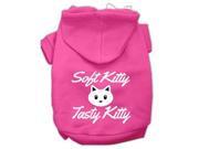 Softy Kitty Tasty Kitty Screen Print Dog Pet Hoodies Bright Pink Size XS 8