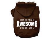 This is What Awesome Looks Like Dog Pet Hoodies Brown Size XXXL 20