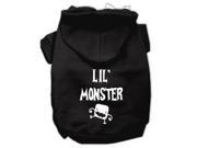 Lil Monster Screen Print Pet Hoodies Black Size XL 16