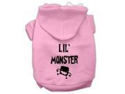 Lil Monster Screen Print Pet Hoodies Pink Size XL 16