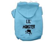 Lil Monster Screen Print Pet Hoodies Baby Blue Size XXXL 20