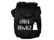 Ghost Hunter Screen Print Pet Hoodies Black with Cream Lettering XS 8