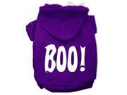 BOO! Screen Print Pet Hoodies Purple Size XXL 18