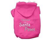 Screenprint Santa Paws Pet Pet Hoodies Bright Pink Size Lg 14