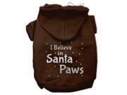 Screenprint Santa Paws Pet Pet Hoodies Brown Size Sm 10