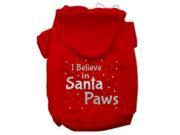 Screenprint Santa Paws Pet Pet Hoodies Red Size Sm 10