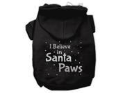 Screenprint Santa Paws Pet Pet Hoodies Black Size XL 16