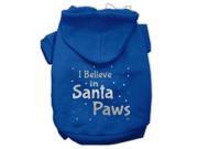 Screenprint Santa Paws Pet Pet Hoodies Blue Size XL 16