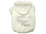 Screenprint Santa Paws Pet Pet Hoodies Cream Size XXXL 20