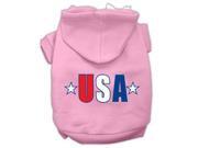 USA Star Screen Print Pet Hoodies Light Pink Size XXXL (20) USA Star Screen Print Pet Hoodies Light Pink Size XXXL (20)