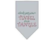 Tinsel in a Tangle Rhinestone Bandana Grey Large