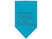 Tinsel in a Tangle Rhinestone Bandana Turquoise Small