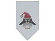 Santa Penguin Rhinestone Bandana Grey Small