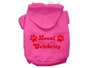 Local Celebrity Screen Print Pet Hoodies Bright Pink Size Lg 14