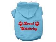 Local Celebrity Screen Print Pet Hoodies Baby Blue Size Med 12