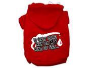 My Kind of Gas Screen Print Pet Hoodies Red Size XL 16