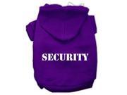Security Screen Print Pet Hoodies Purple Size w Cream Size text Sm 10