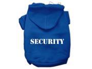 Security Screen Print Pet Hoodies Blue Size XXL 18